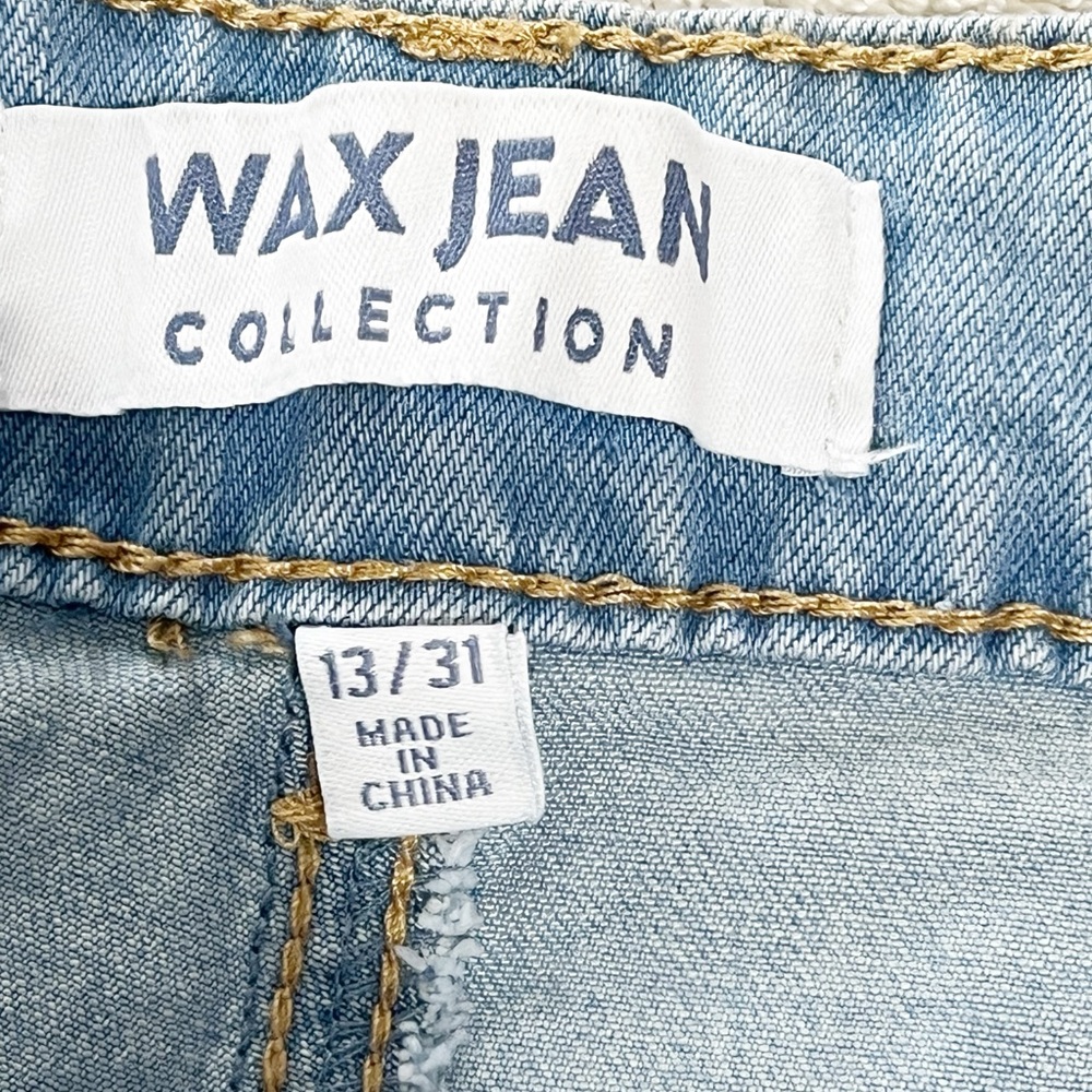 NWT! [Wax Jean] Light Wash Wide Leg Cargo Jeans Y2K Back to School Size 31 - Picture 4 of 10